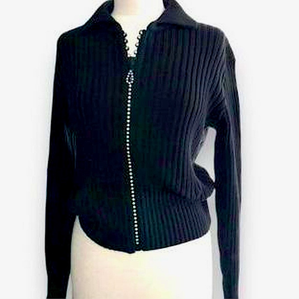 ✨VINTAGE/DEADSTOCK✨Von Saken Sweater w/ Crystal Embellishments💎